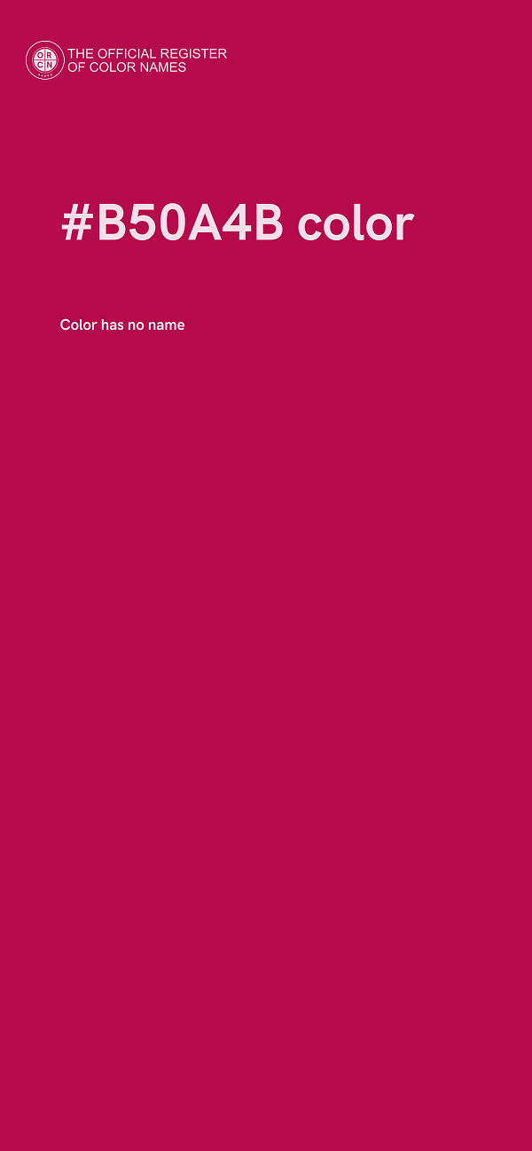 #B50A4B color image