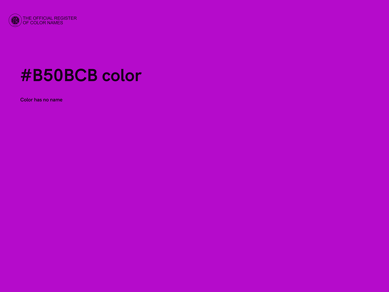 #B50BCB color image