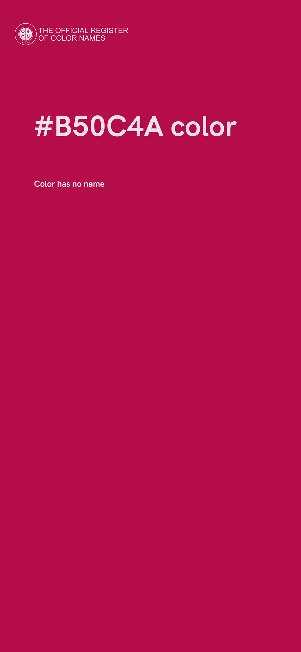 #B50C4A color image