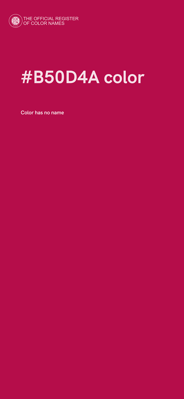#B50D4A color image