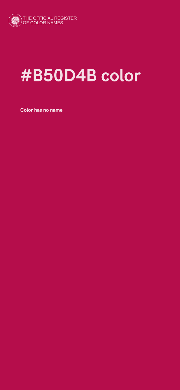 #B50D4B color image