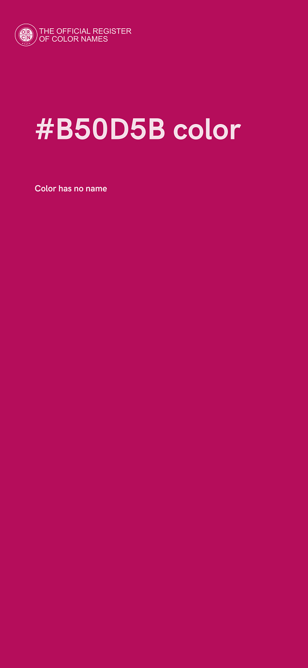 #B50D5B color image