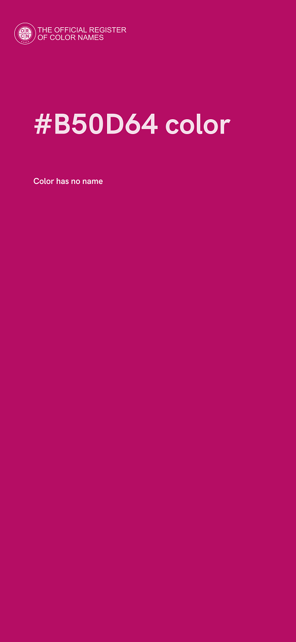 #B50D64 color image