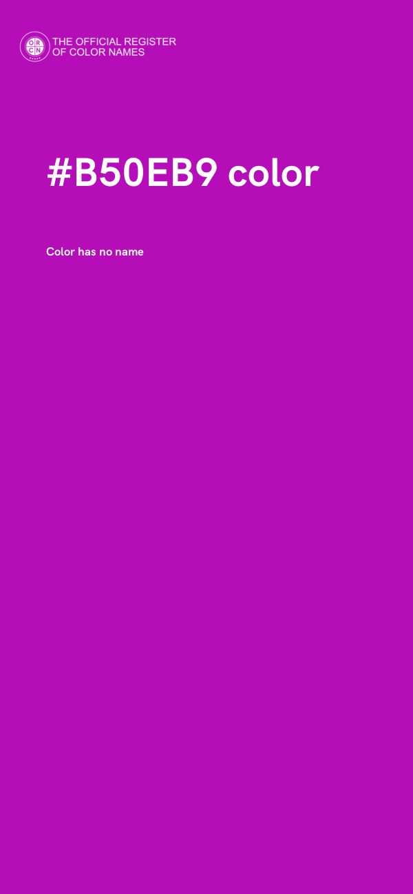 #B50EB9 color image