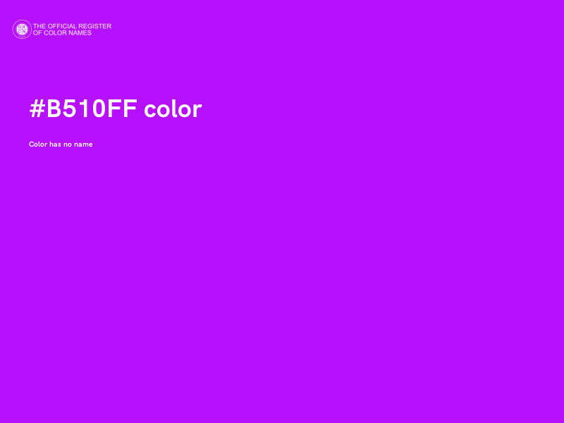 #B510FF color image