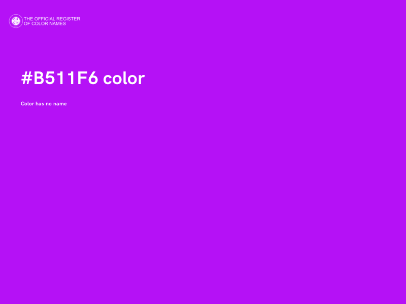 #B511F6 color image