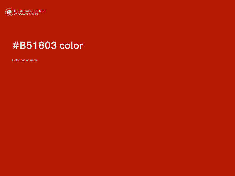 #B51803 color image