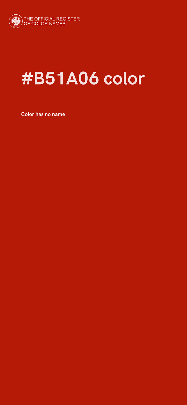 #B51A06 color image