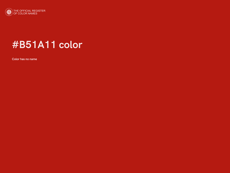 #B51A11 color image