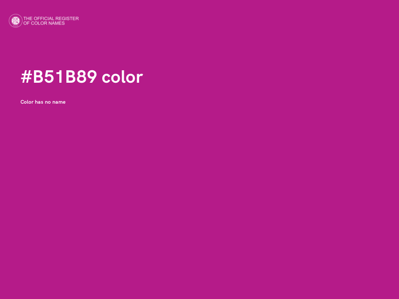 #B51B89 color image