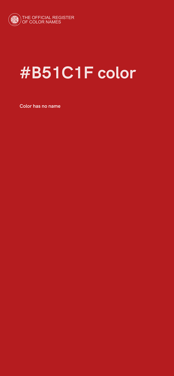 #B51C1F color image