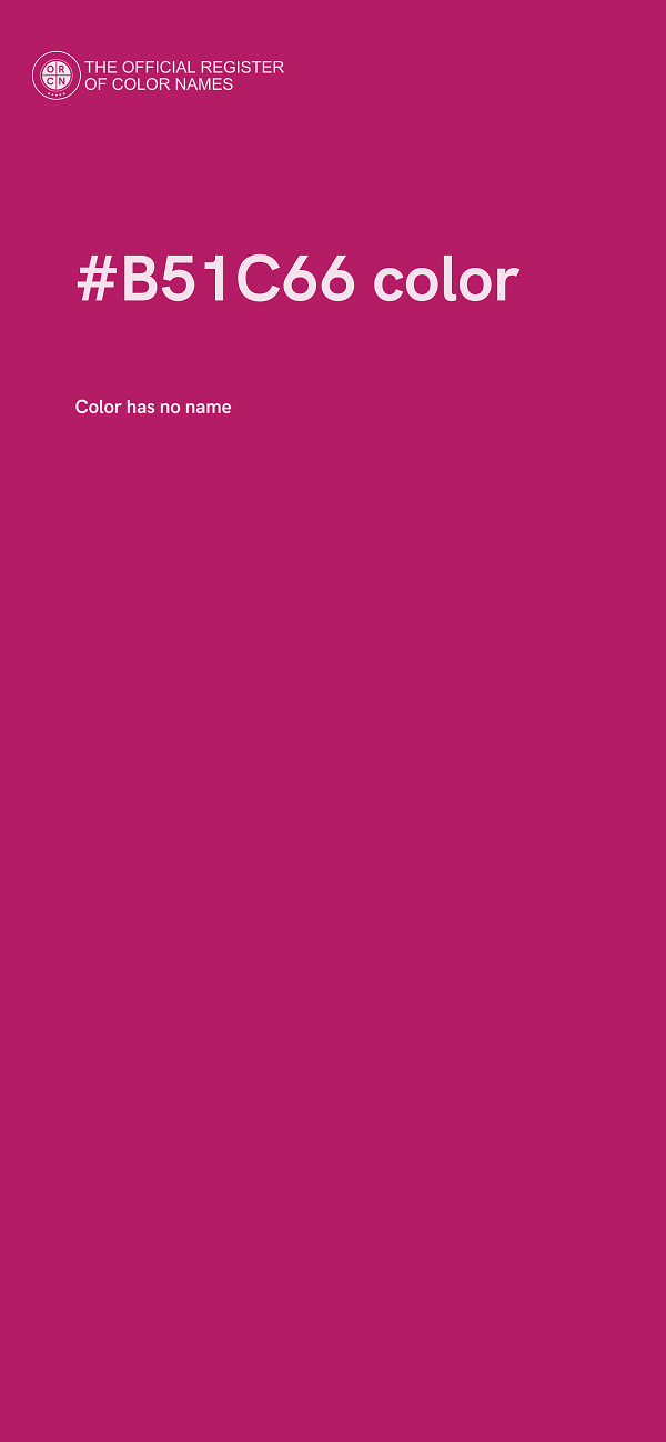#B51C66 color image