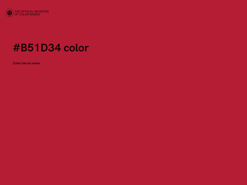 #B51D34 color image