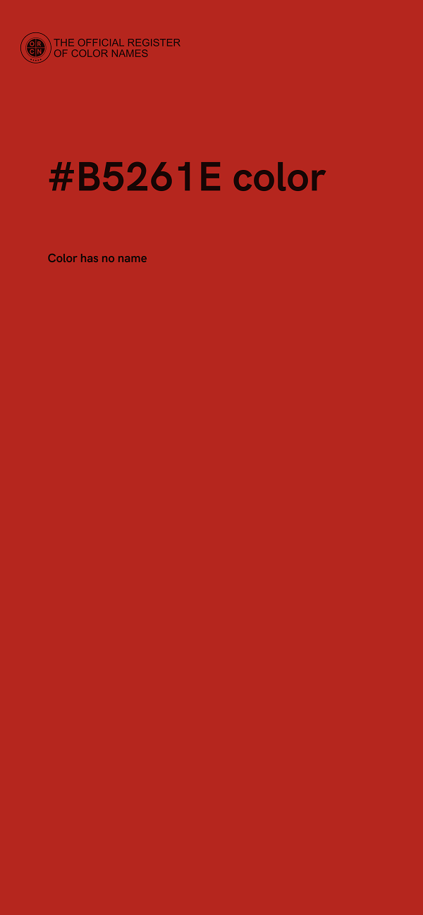 #B5261E color image