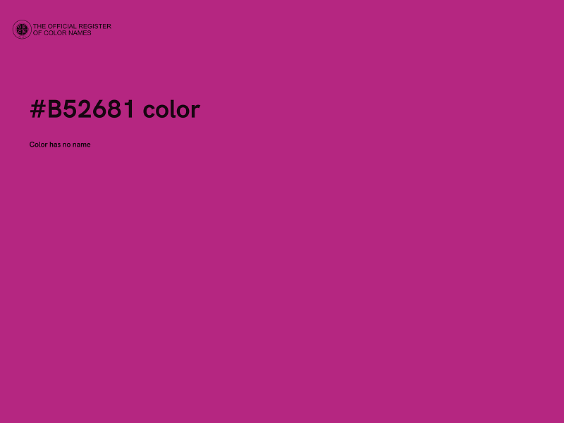 #B52681 color image