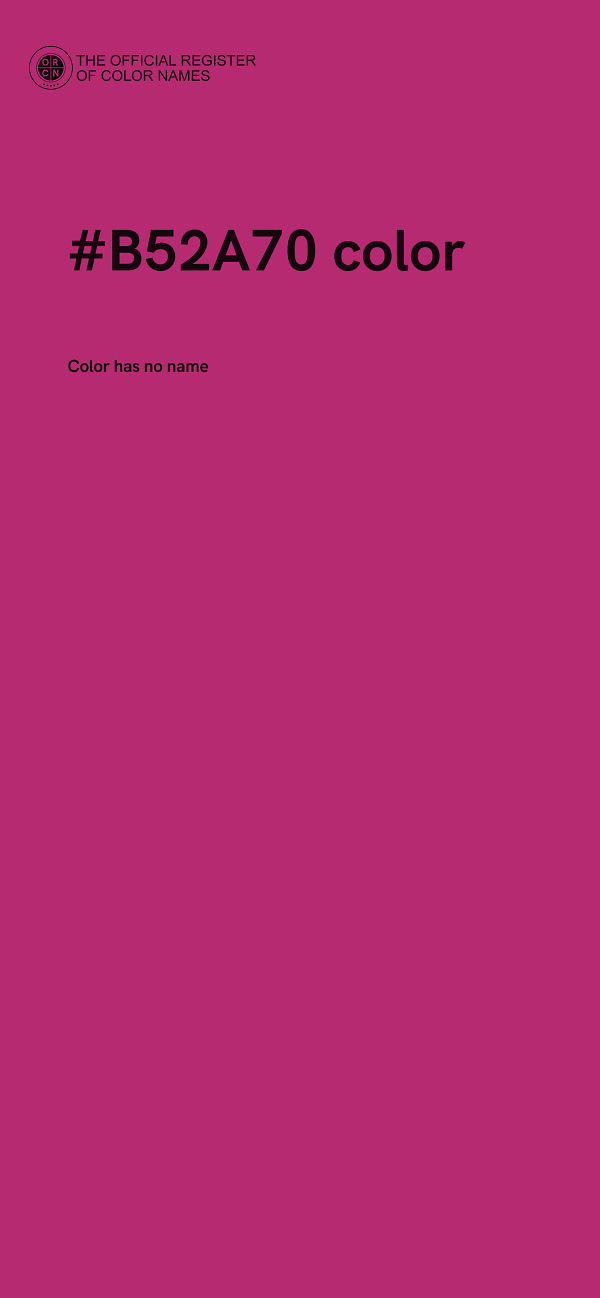#B52A70 color image