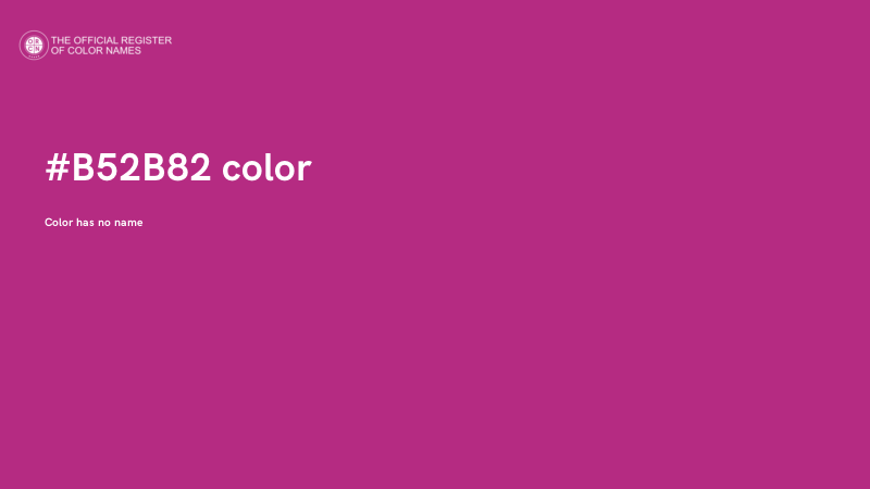 #B52B82 color image