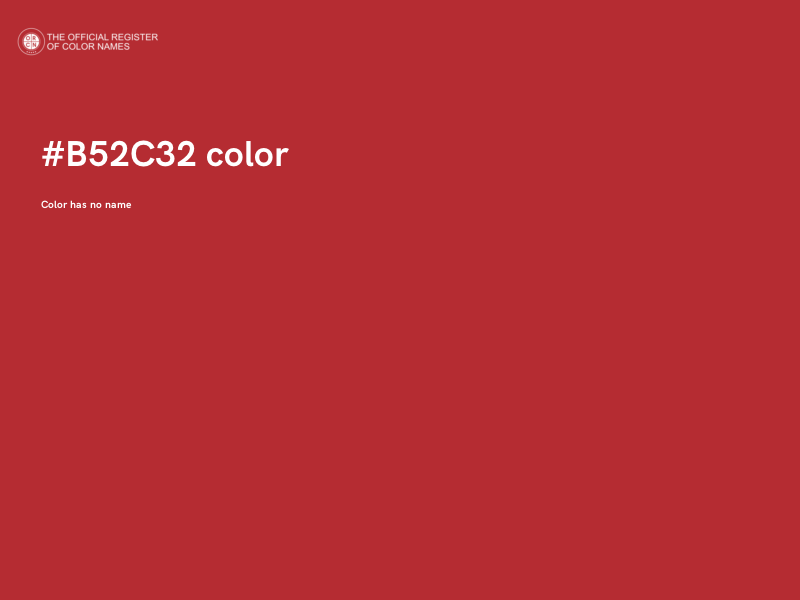#B52C32 color image