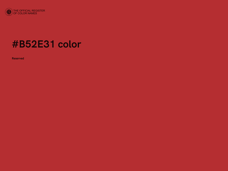 #B52E31 color image