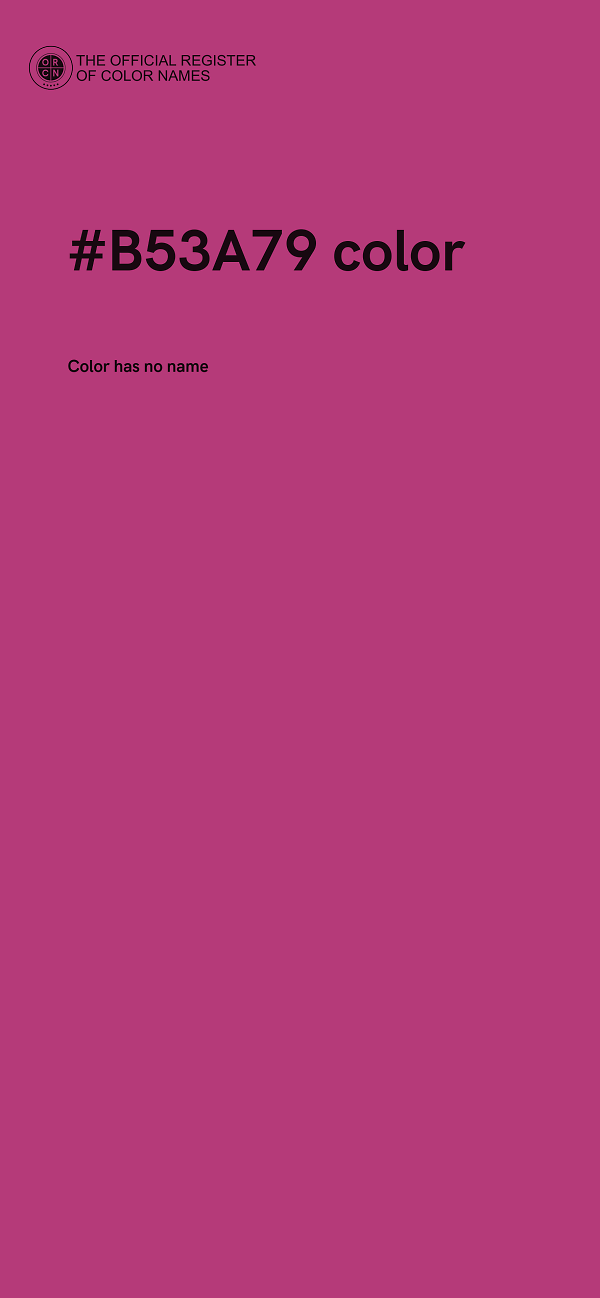 #B53A79 color image