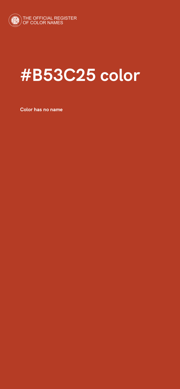 #B53C25 color image
