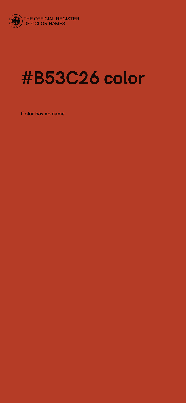 #B53C26 color image