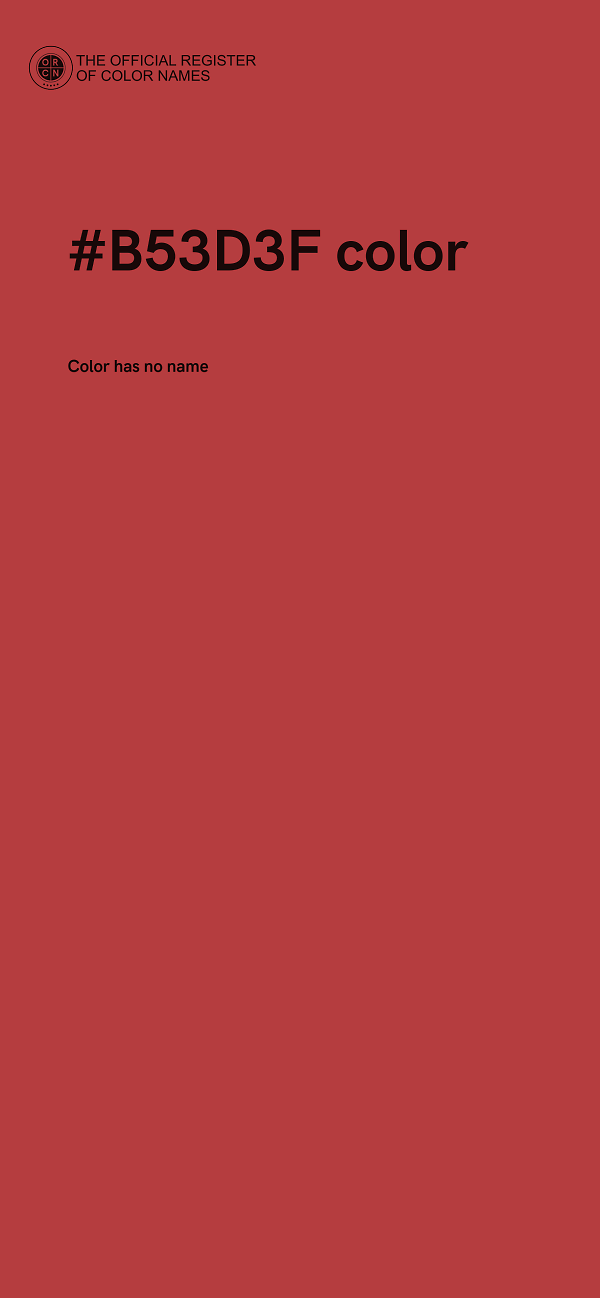 #B53D3F color image
