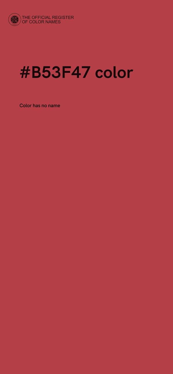 #B53F47 color image