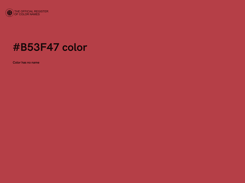 #B53F47 color image