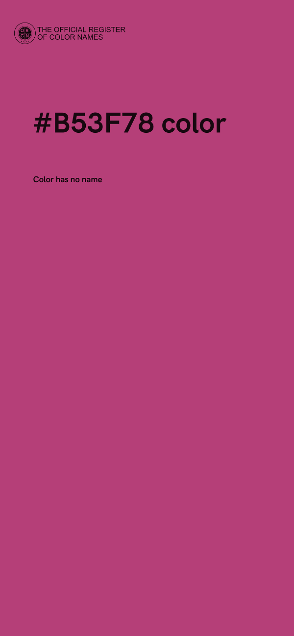 #B53F78 color image