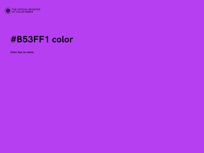 #B53FF1 color image