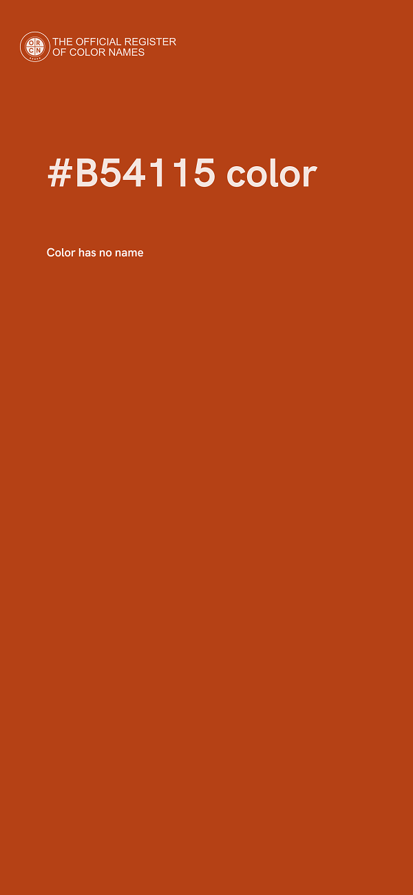 #B54115 color image