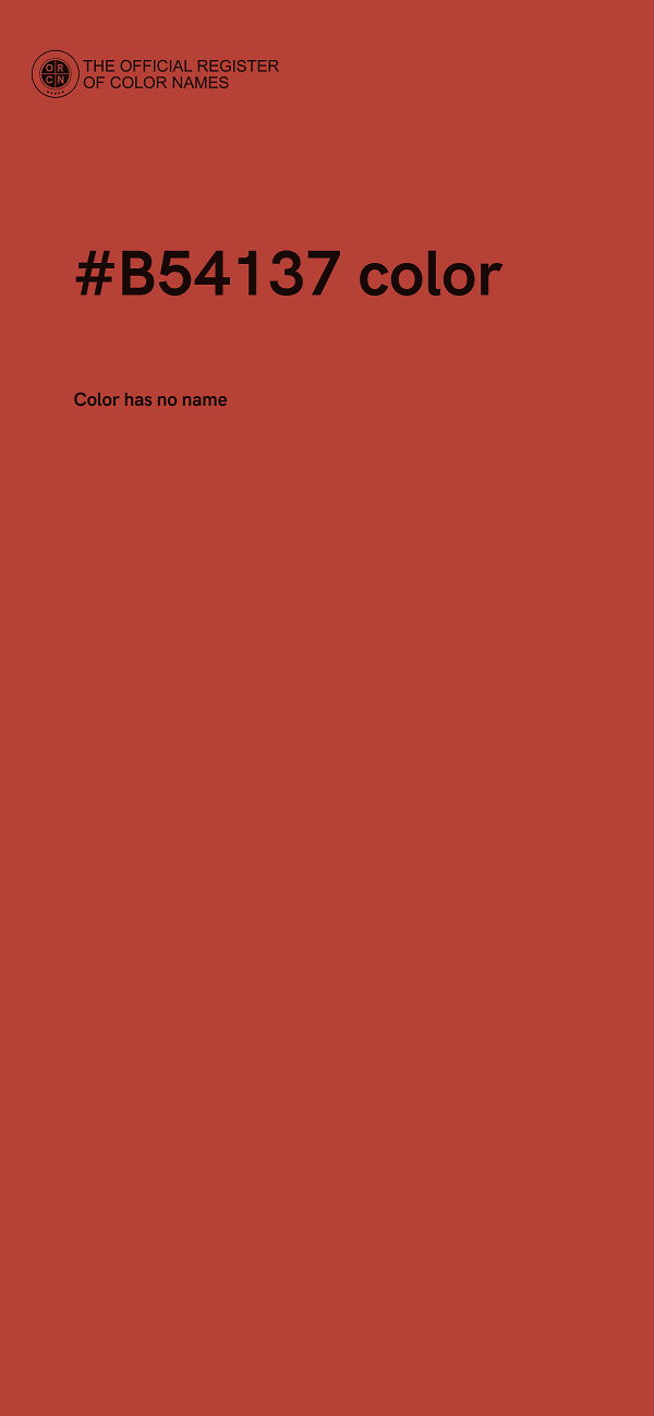 #B54137 color image