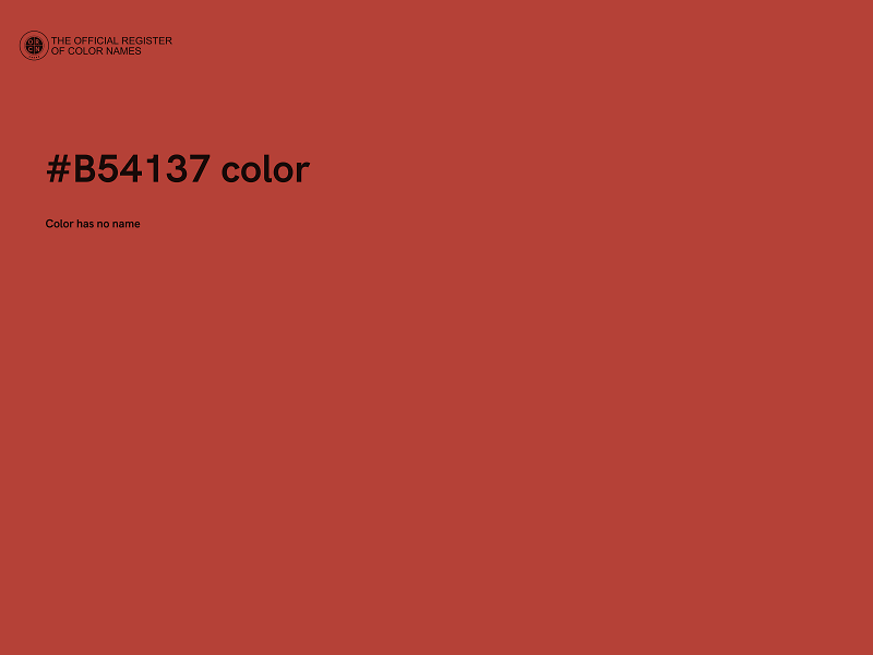 #B54137 color image