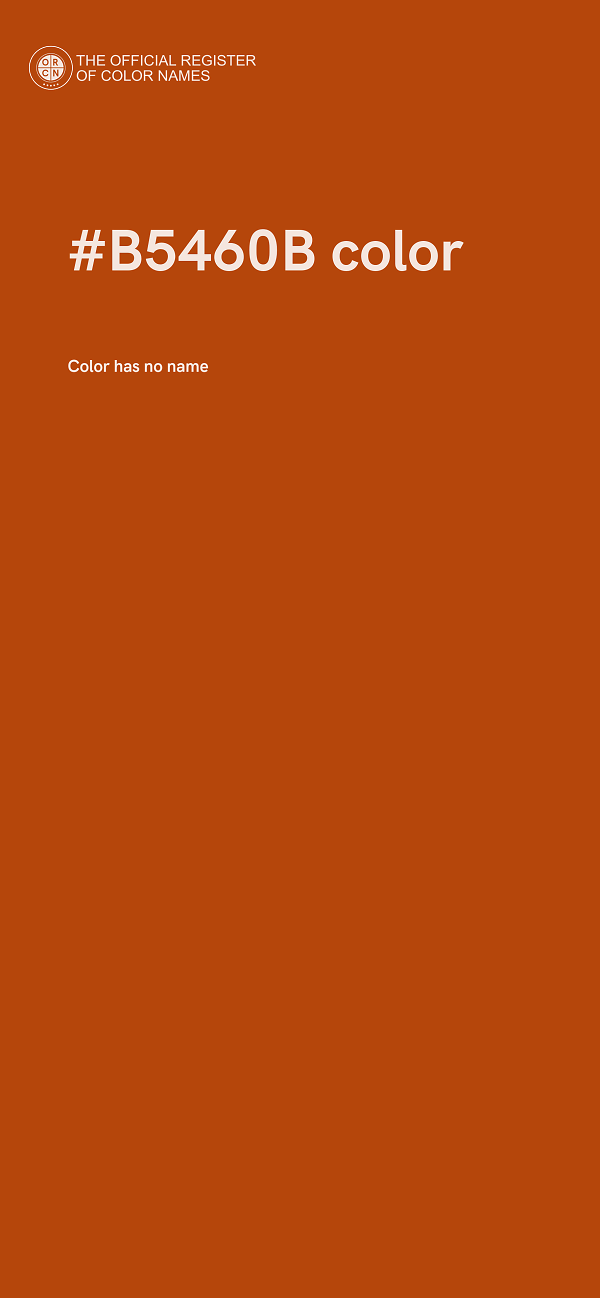 #B5460B color image