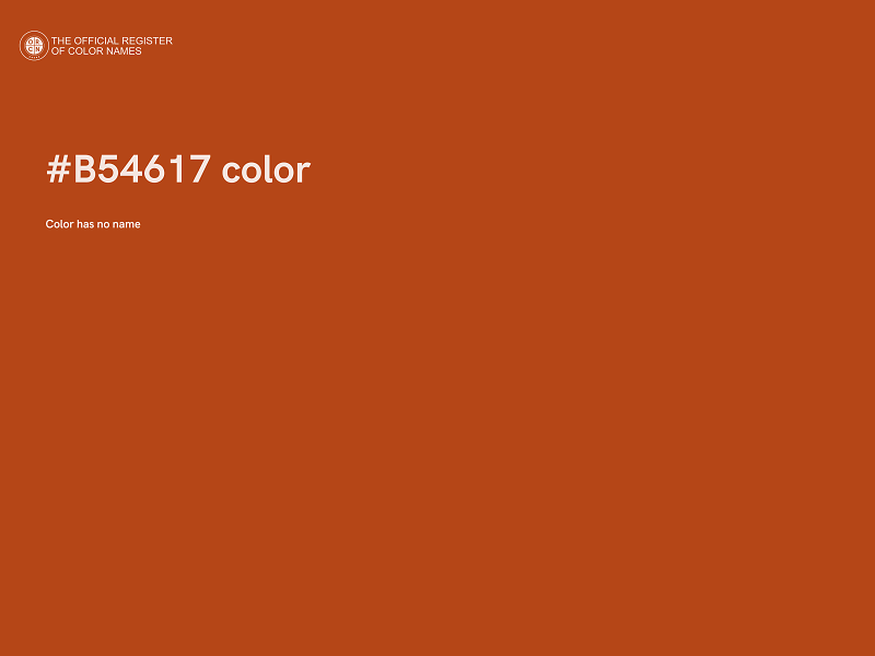 #B54617 color image