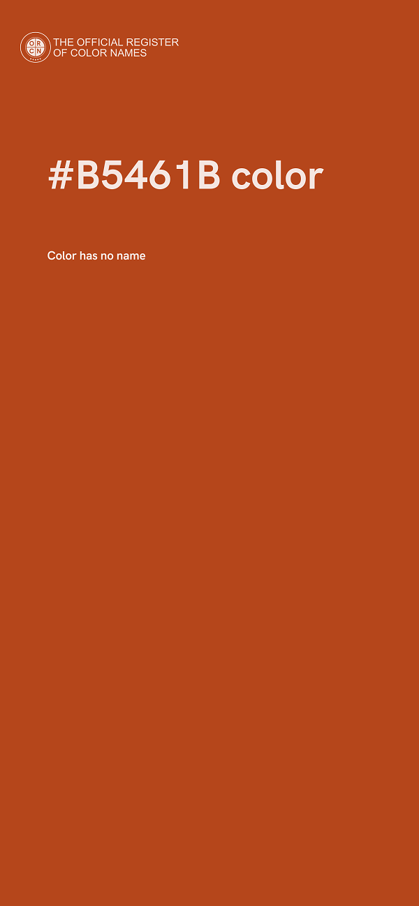 #B5461B color image
