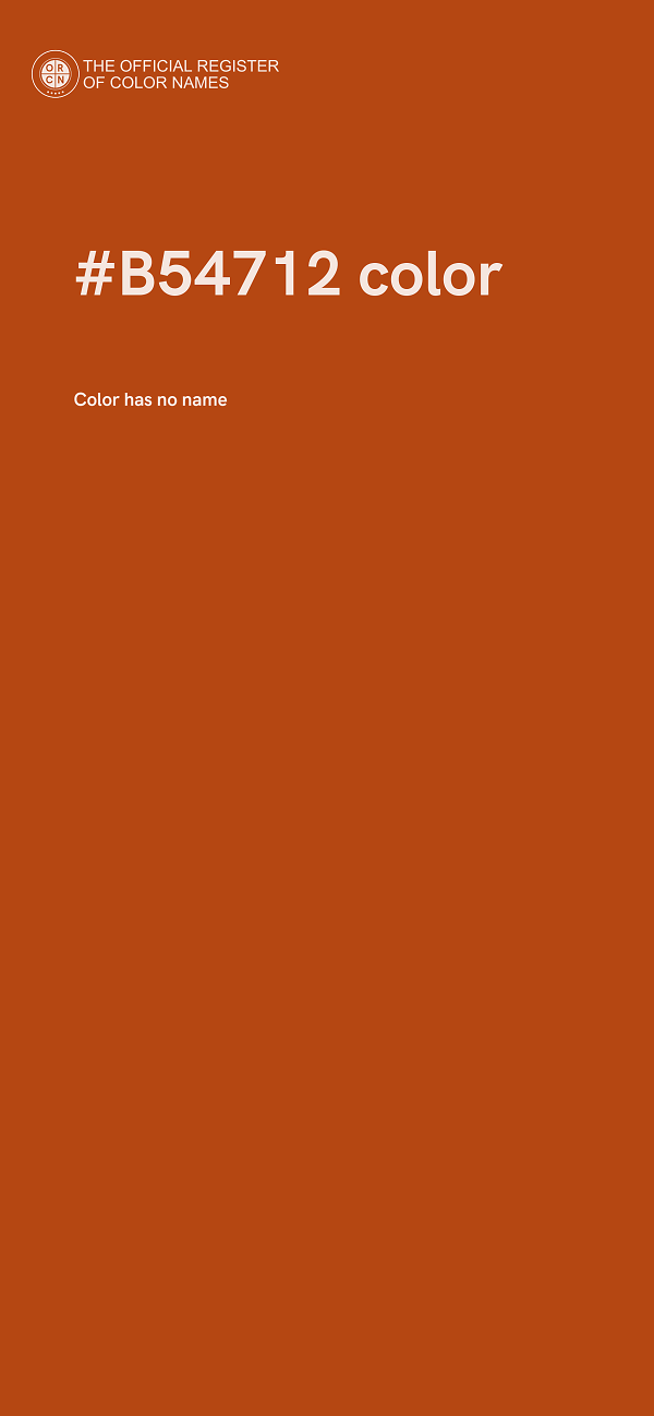 #B54712 color image