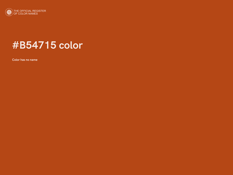 #B54715 color image