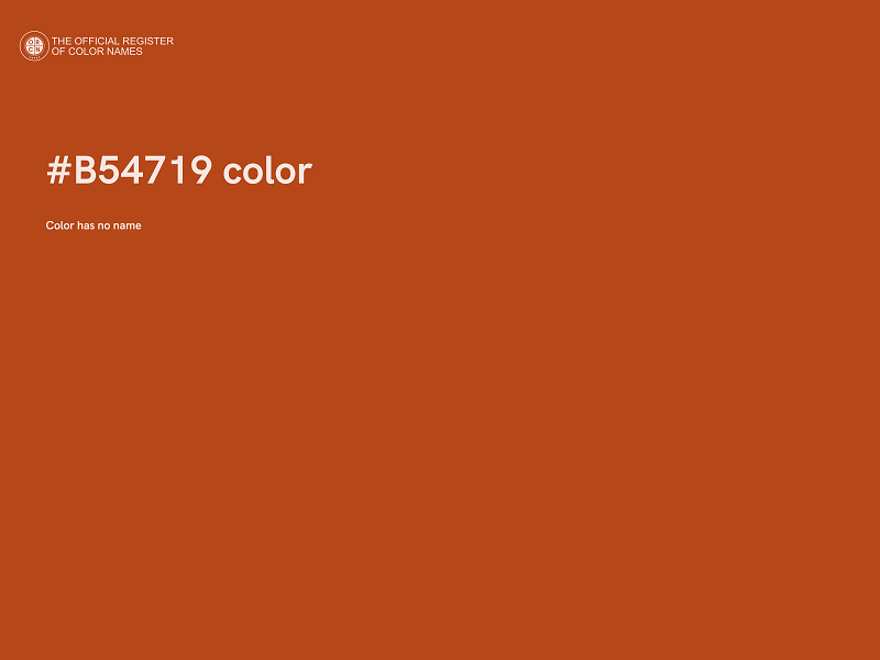 #B54719 color image