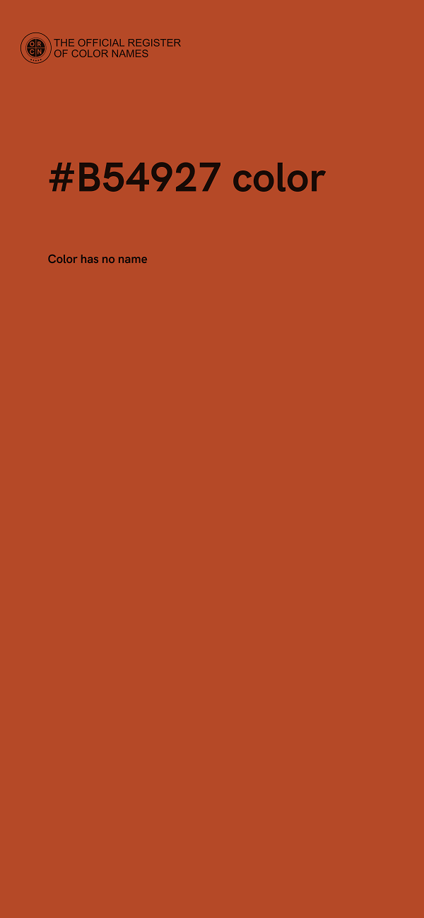 #B54927 color image
