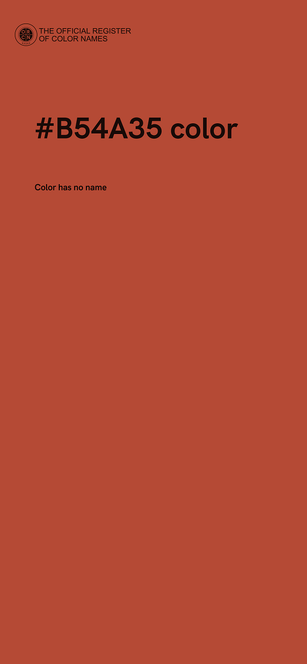 #B54A35 color image