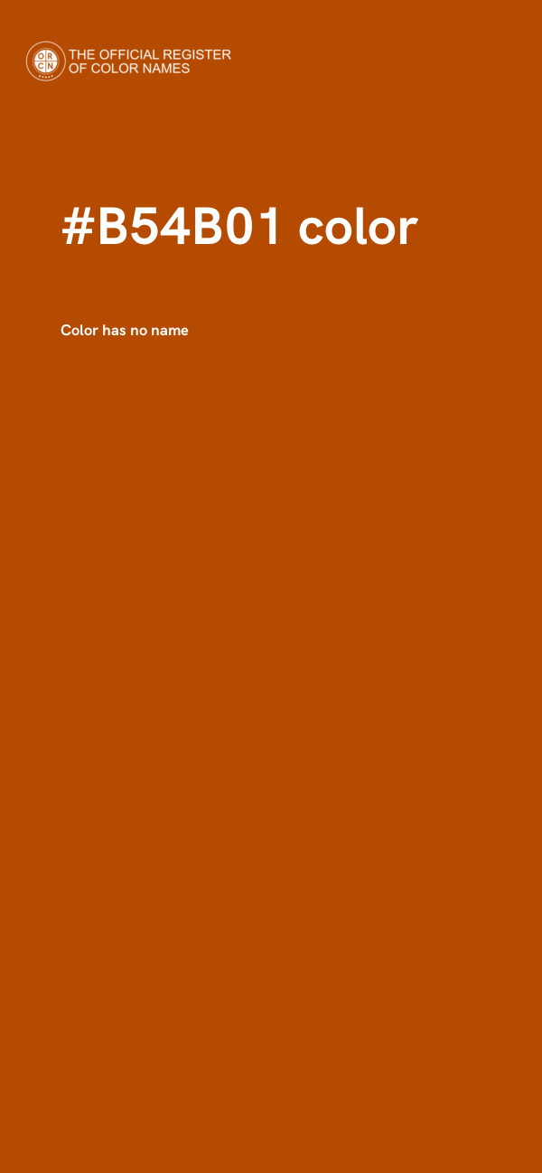 #B54B01 color image