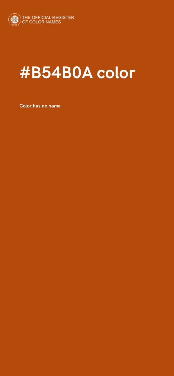 #B54B0A color image
