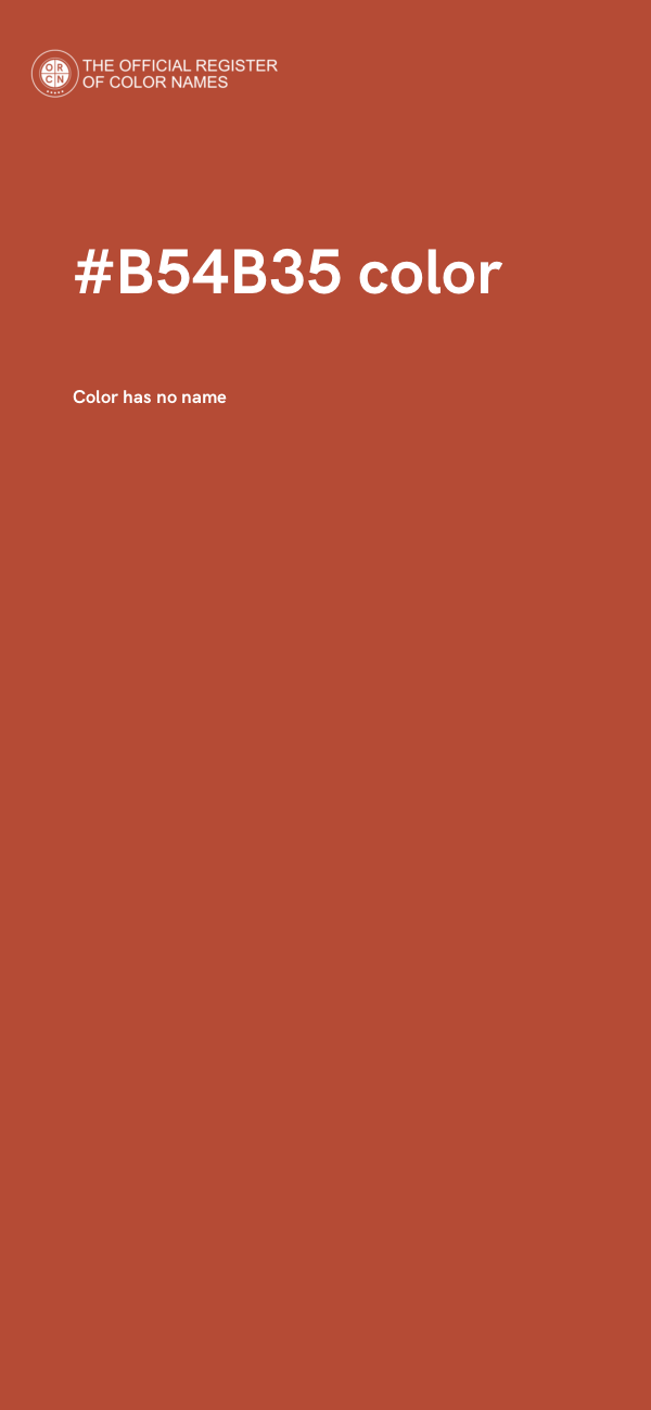 #B54B35 color image