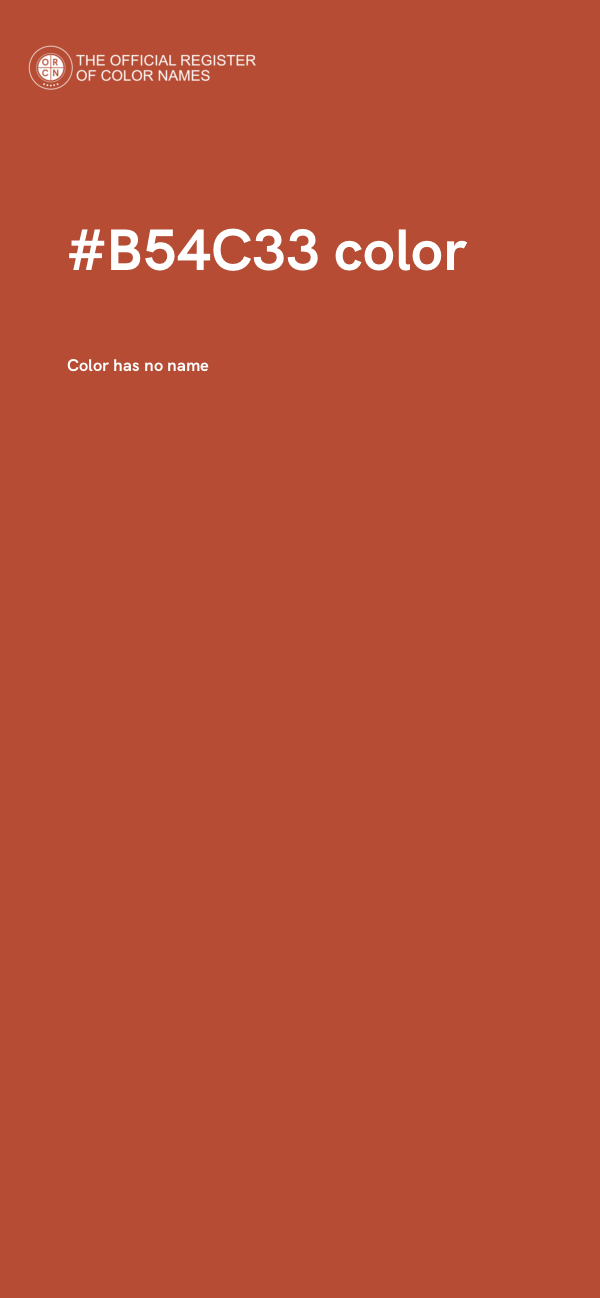 #B54C33 color image
