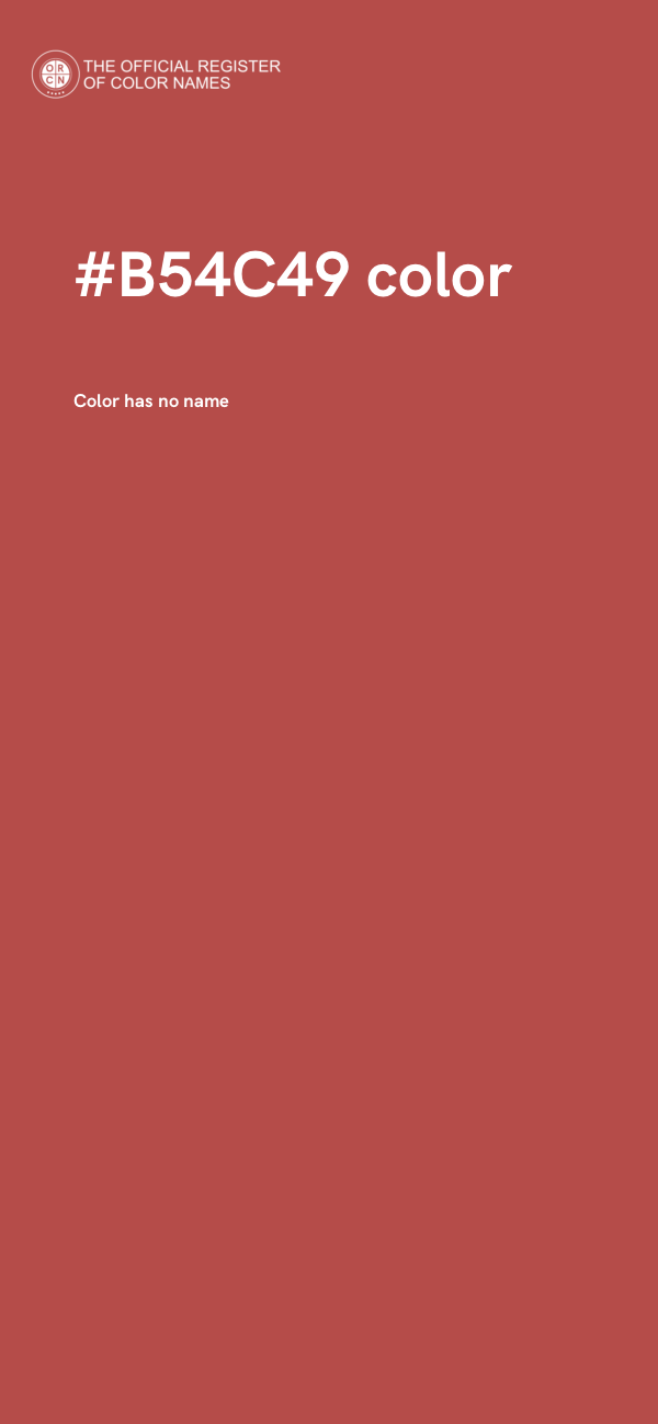 #B54C49 color image