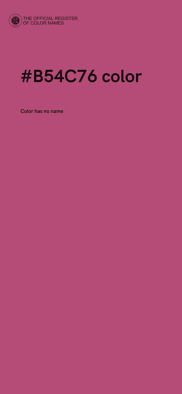 #B54C76 color image