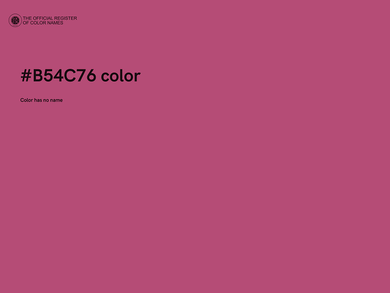 #B54C76 color image
