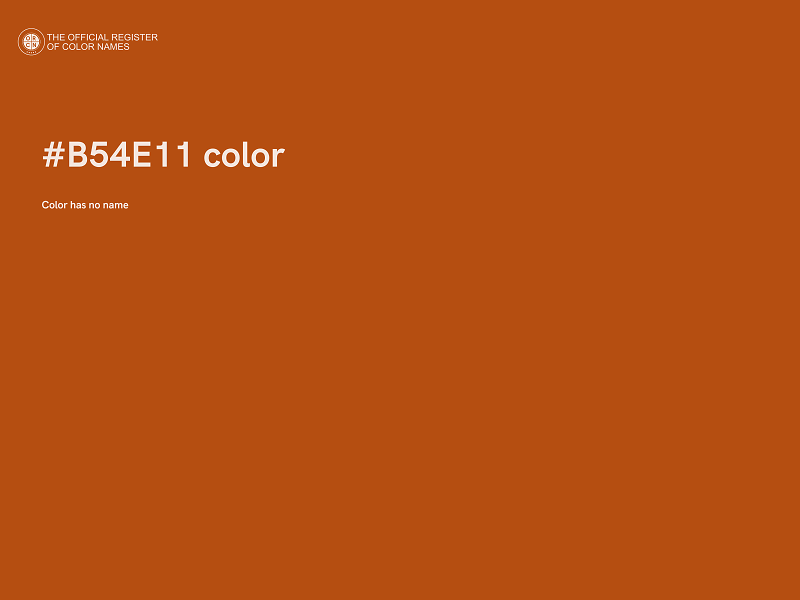 #B54E11 color image